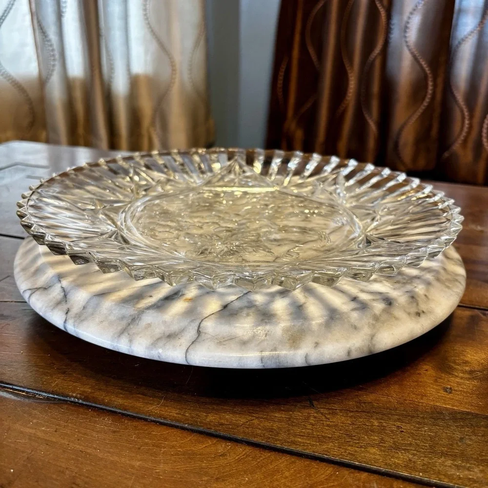 2pc VTG 60s MCM Federal Glass Clear‎ Pressed Pioneer Fruit Berry 11